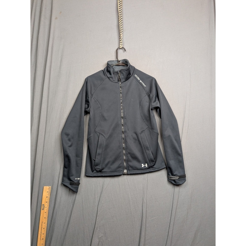 Under Armour Coldgear Fitted Women's Gray Full Zip Coat Sz Small‎